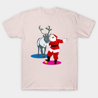 Santa Claus and Reindeer T-Shirt